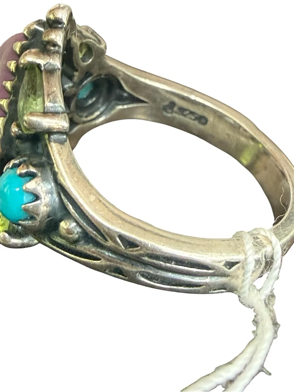 Carolyn Pollack Sterling Silver 925 Southwestern Style Ring Size 10 - Picture 4 of 6